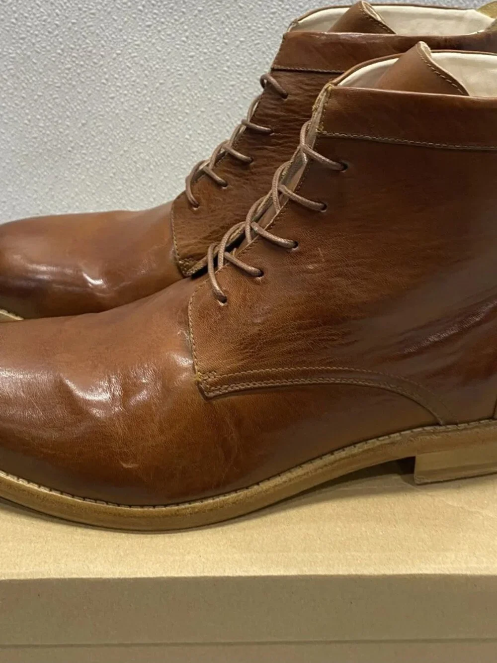 Justin Deakin Ted in Tan Ankle High Boots Brown 12